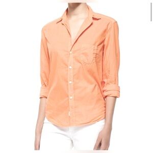 Frank & Eileen | Eileen Relaxed Fit 100% Italian Cotton Shirt | Peach Orange